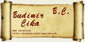 Budimir Ćika vizit kartica